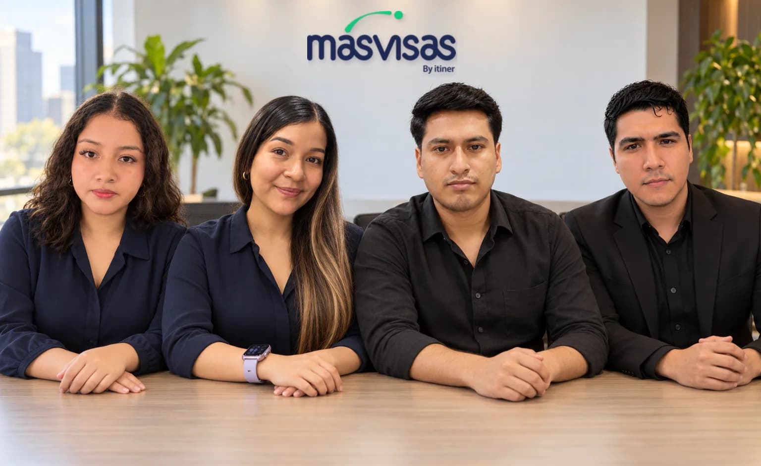 Equipo de Más Visas en la oficina